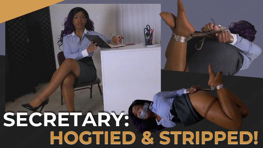 Secretary: Hogtied &amp; Stripped