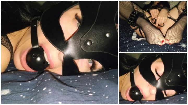 BDSM Gagged And Tied Up With Vibrator