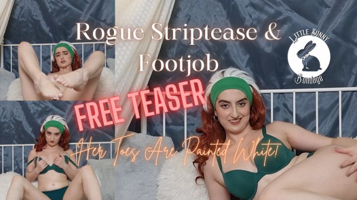 TEASER: Rogue Strips and Foot Fucks Your Cock