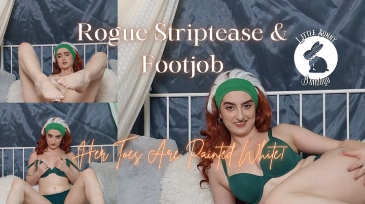 Rogue POV Strips and Foot Fucks Your Cock