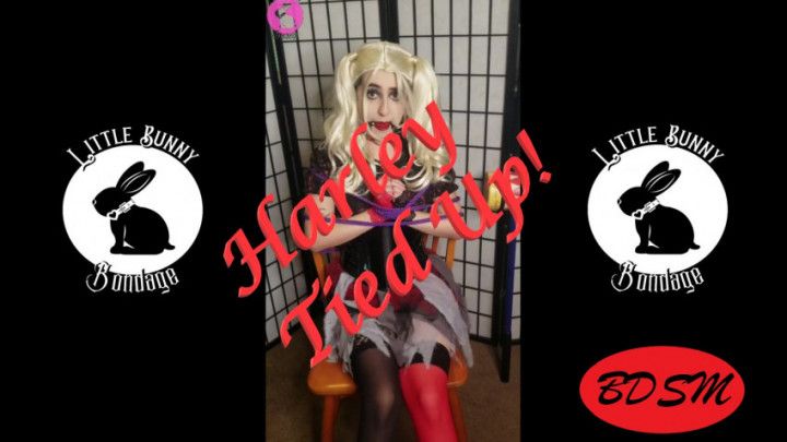 Harley Quinn Ball-Gagged and Chair Tie