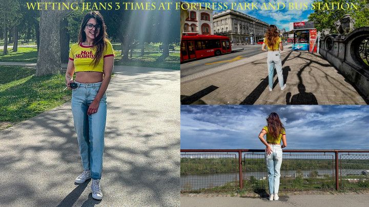 Valentina WETTING JEANS 3 times at the fortress park FULL