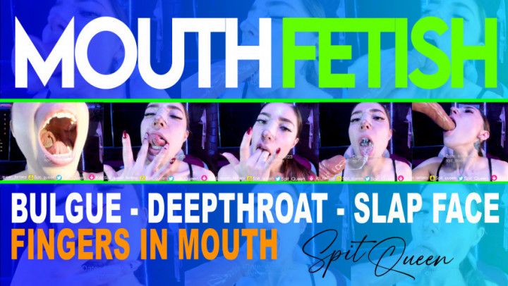 mouth fetish, uvula, saliva bubbles and deep throat