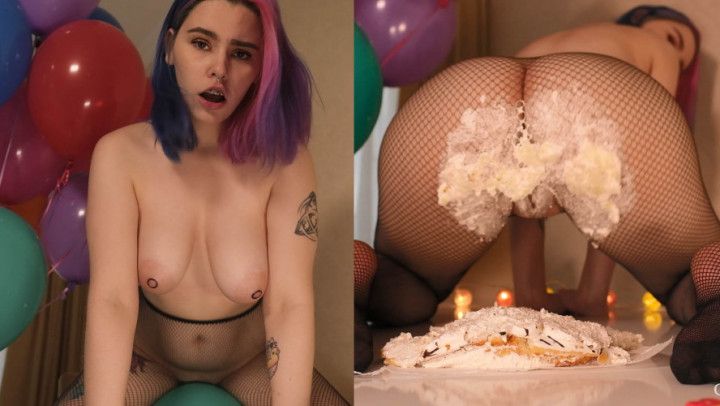 Balloon masturbation and cake smashed