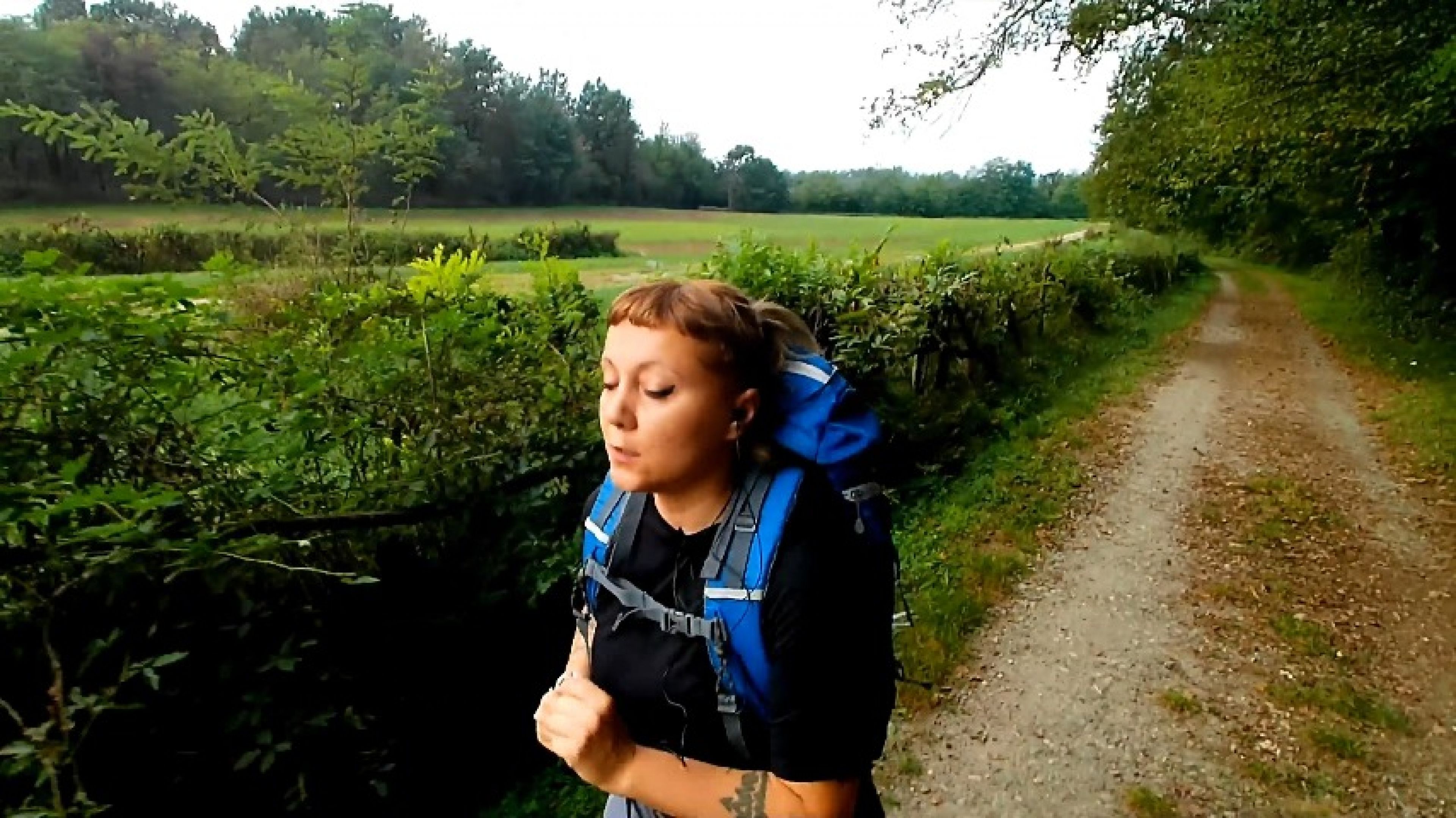 custom vid : sweaty Hill trail with backpack action cam2
