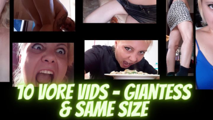 10 VORE VIDEOS - Giantess and Same Size