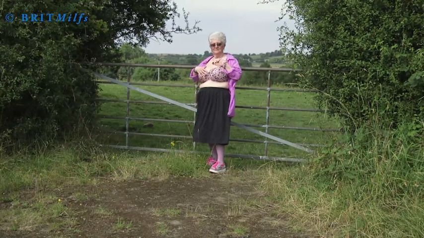 Naughty Granny Outdoors