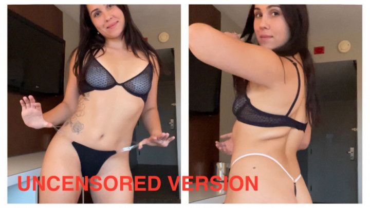 Black G String Panty Try On Haul! Uncensored watch me change