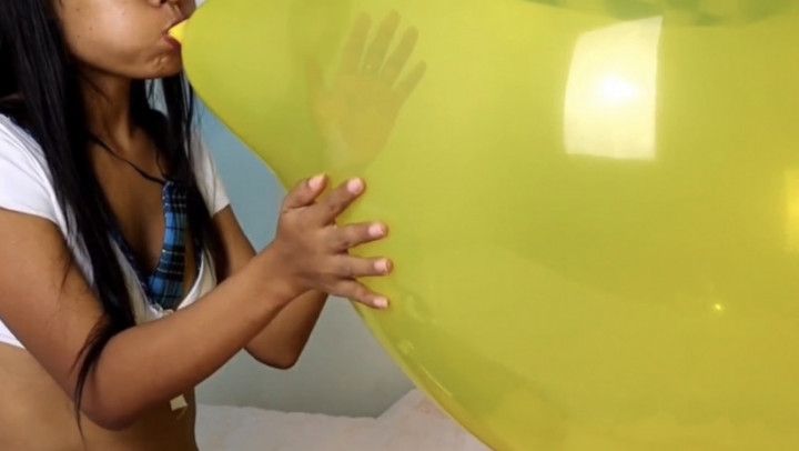 Camylle Blows To Pop Your GIANT Balloon