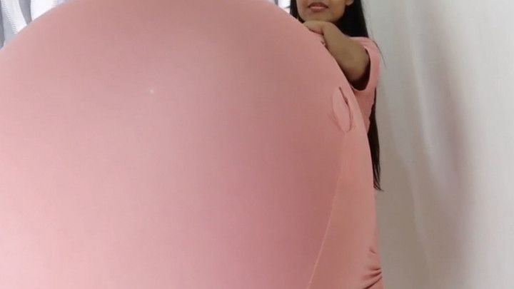 Pregnant Belly Pump To Pop Pink Dress