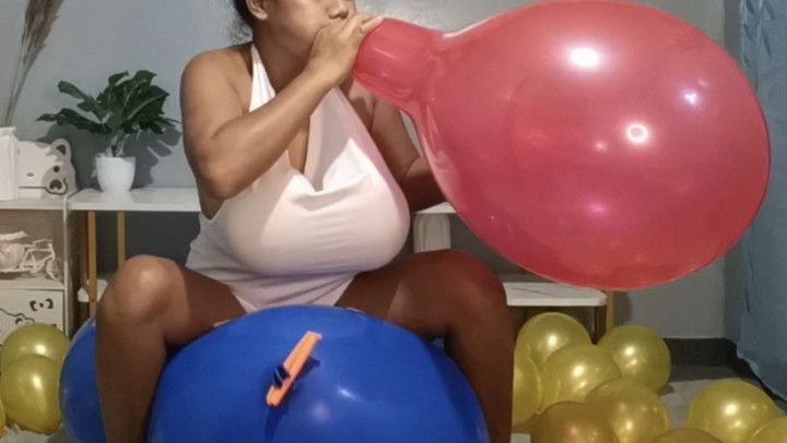 Juju's Balloon Boob Stuffing Blow To Pop