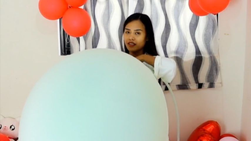 Camylle Balloon Stuffing Riding A Ball