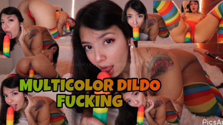 Dildo fucking and sucking