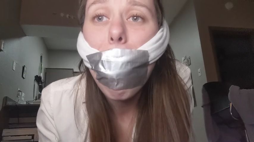 Self Gag w/ Stockings Panties Duct Tape