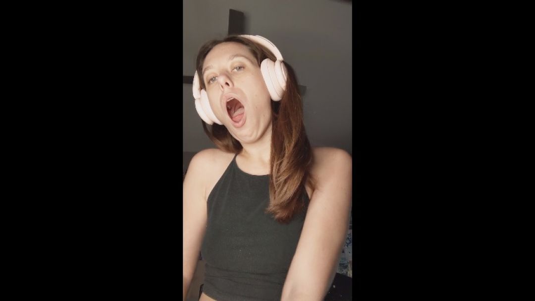Yawning Stretching Tummy Tease Mouth Fetish