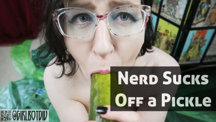 Nerd Sucks off a Pickle