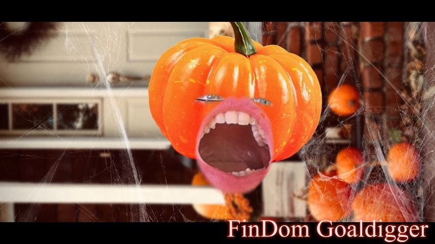 Halloween SUCKING Pampkin Asshole Transf