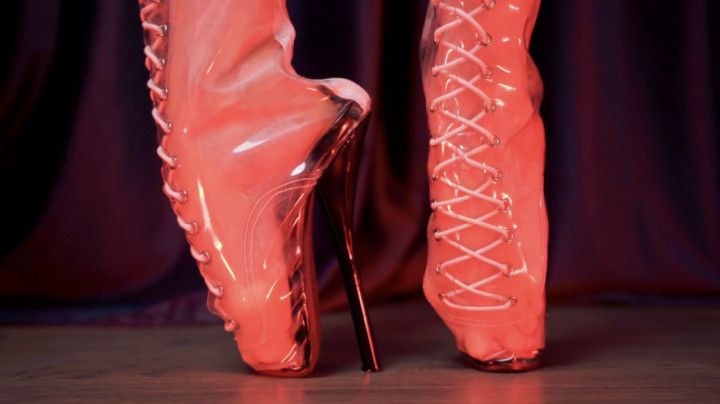 Transparent ballet boots