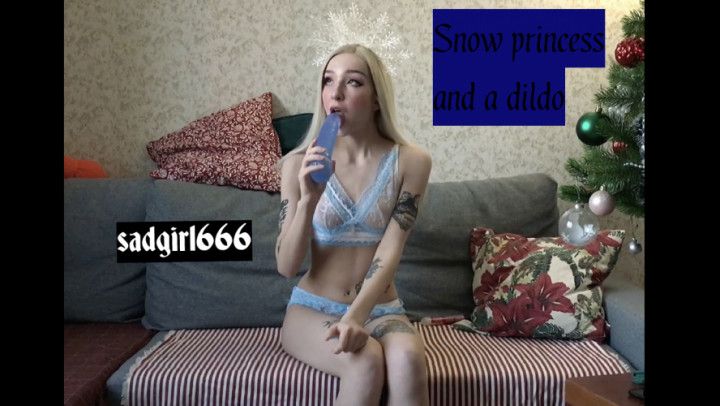 Snow princess and a dildo