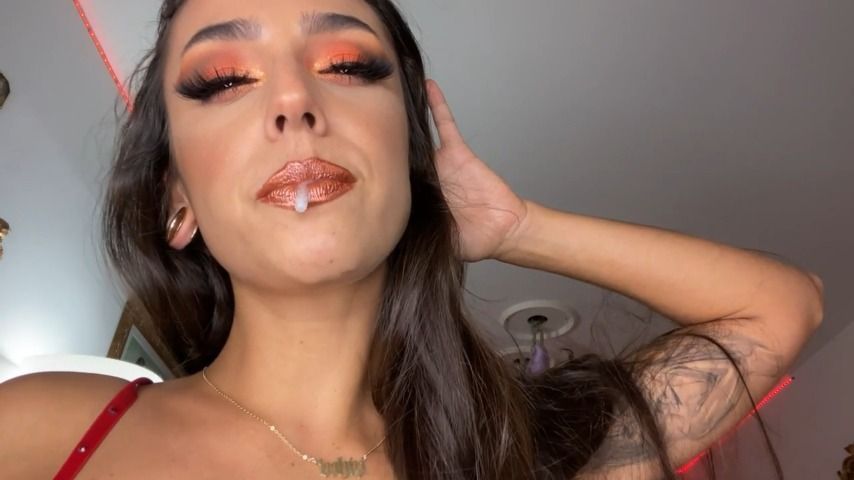 Beauty SPITS All Over You w Sexy Mouth