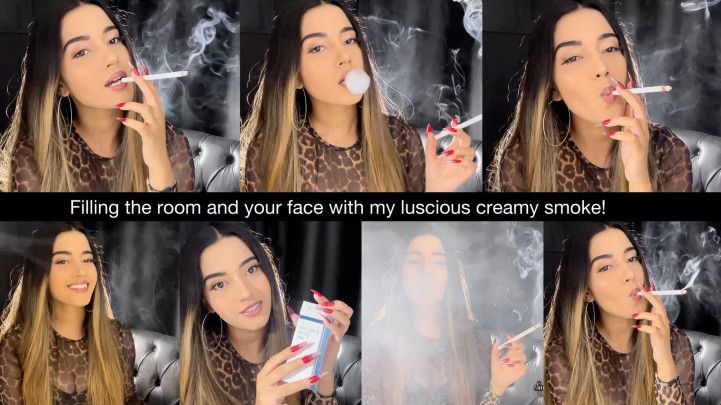 Filling the room and your face with my luscious creamy smoke