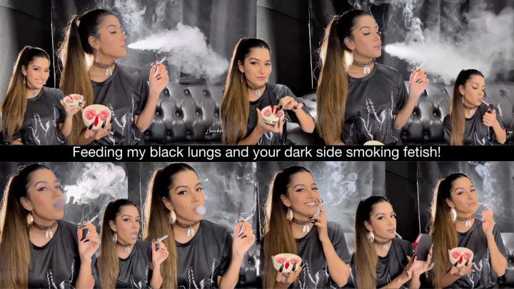 Feeding my black lungs and your darkside smoking fetish