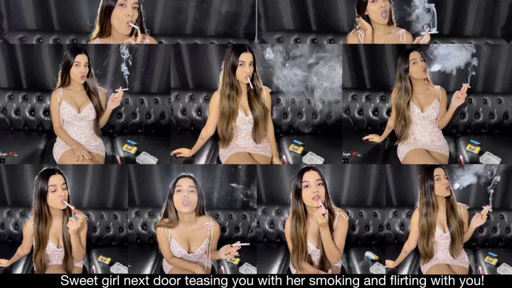 Sweet girl next door teasing you with her smoking