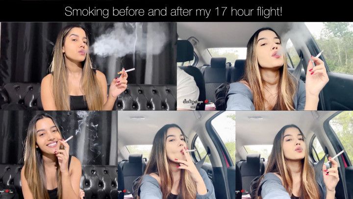 Smoking before going to the airport and