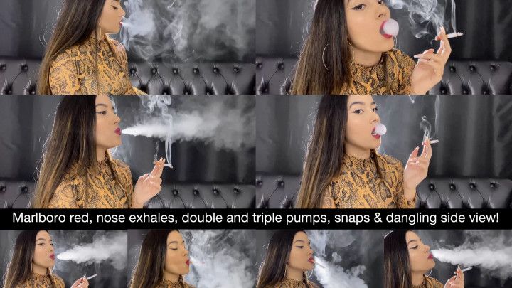 Nose exhales, double and triple pumps, residual exhales