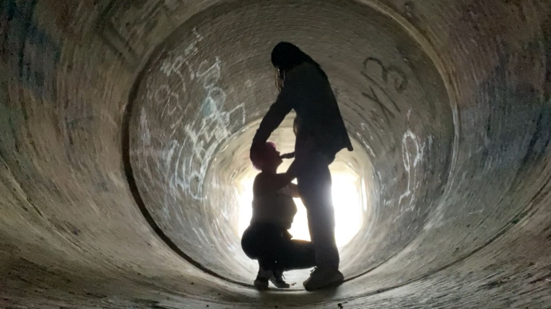 BBC Blowjob in tunnel