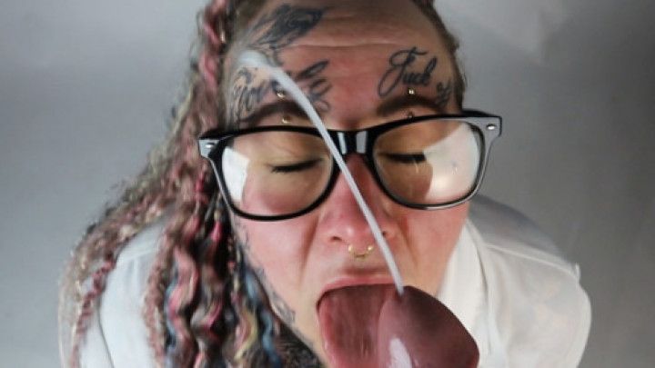 i cum twice on her glasses in one blowjob