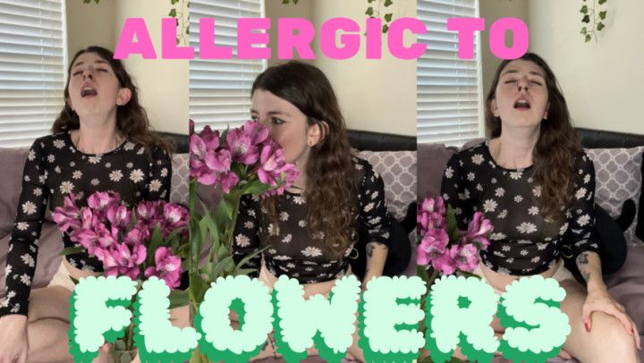 Allergic to flowers! Sneezing fit