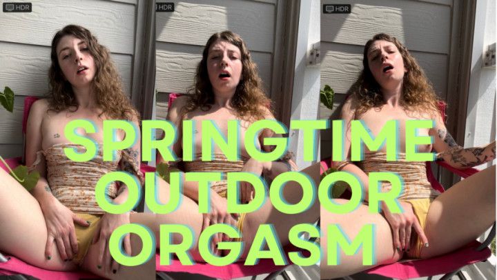 Springtime outdoor orgasm