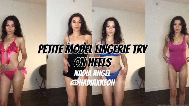 Petite Model Lingerie Try On Heels