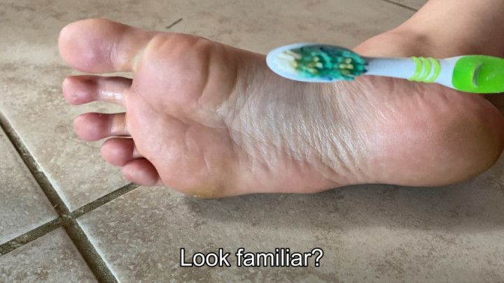 Foot Humiliation | Your Toothbrush