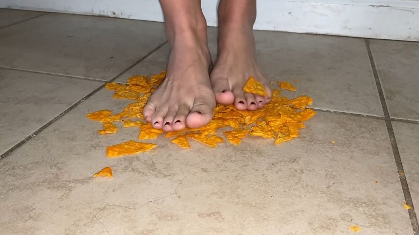 Barefoot Crush Fetish | Smashing Doritos