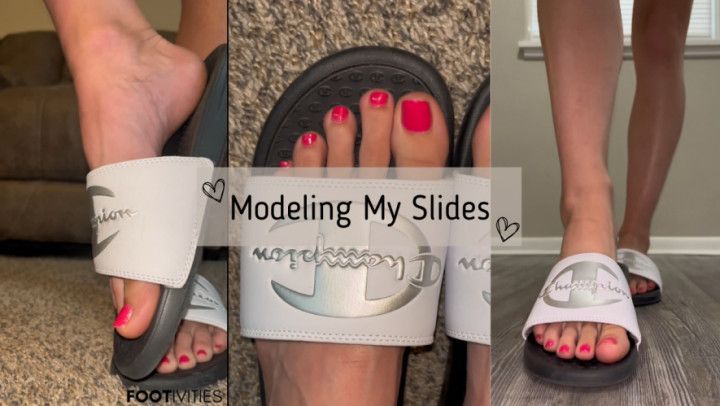 Modeling My Slides POV Sandal Dangle &amp; Pop