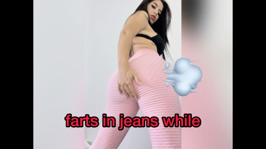 Farts in jeans while