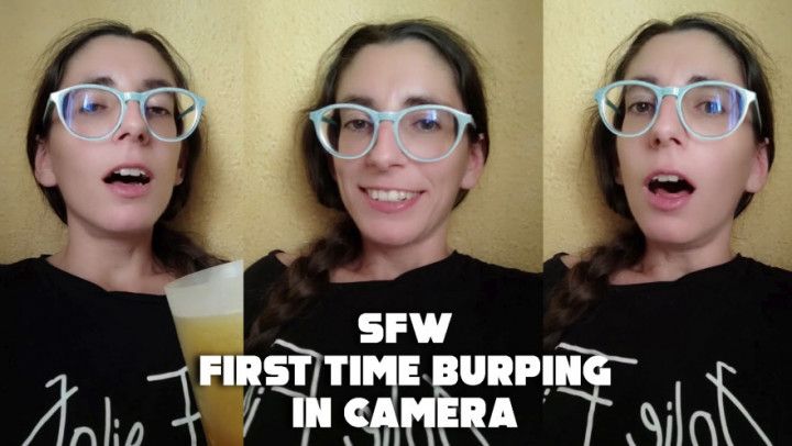 SFW First time burping in camera