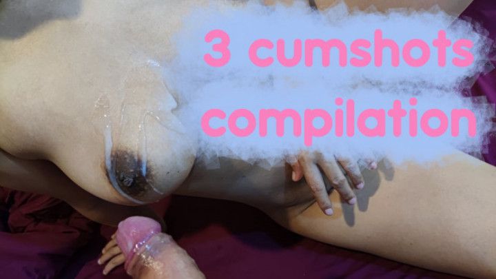 3 juicy handjob cumshots compilation