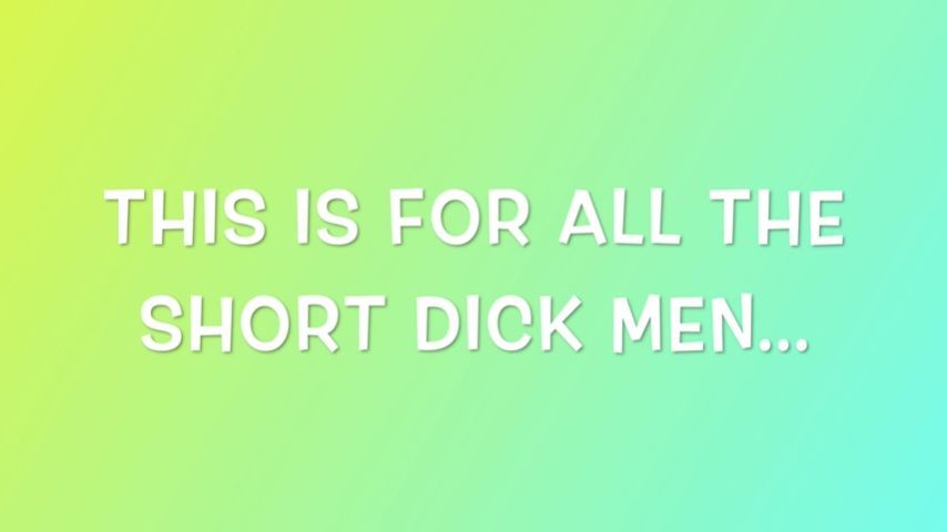 For short dick men