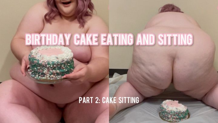 birthday cake sitting