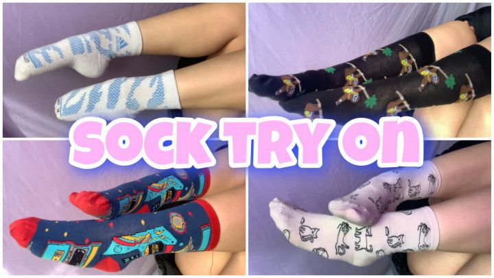 sock try on