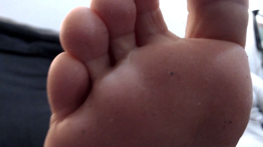 Closeup POV Dirty Foot Worship