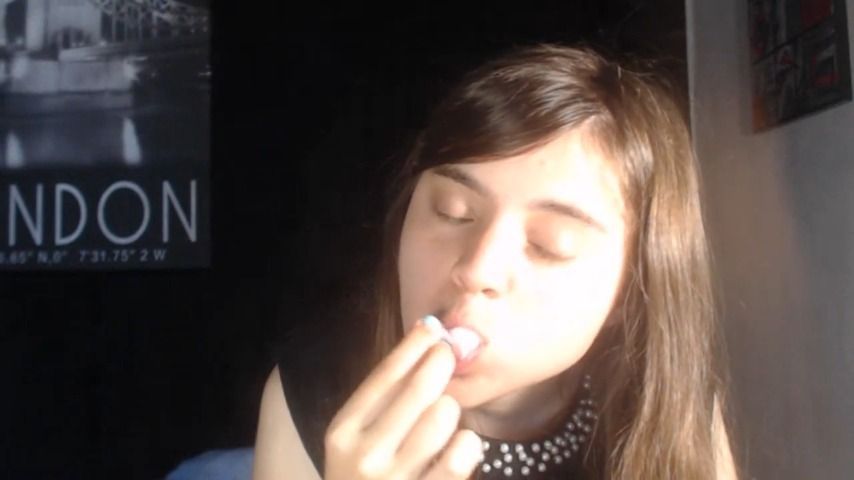 Horny Teen Eating Candy