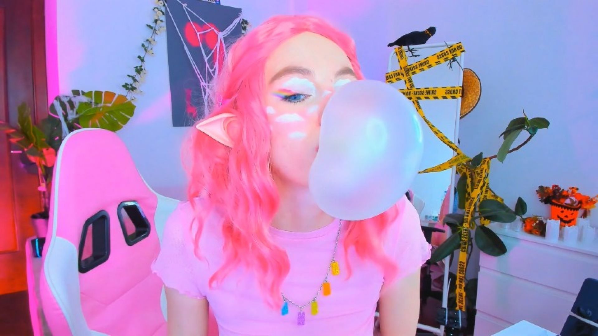 Blowing Buble Gum Bubbles