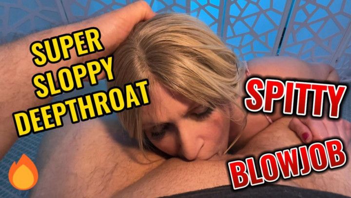BLONDE MILF GIVES THE BEST SLOPPY BLOWJOBS HD