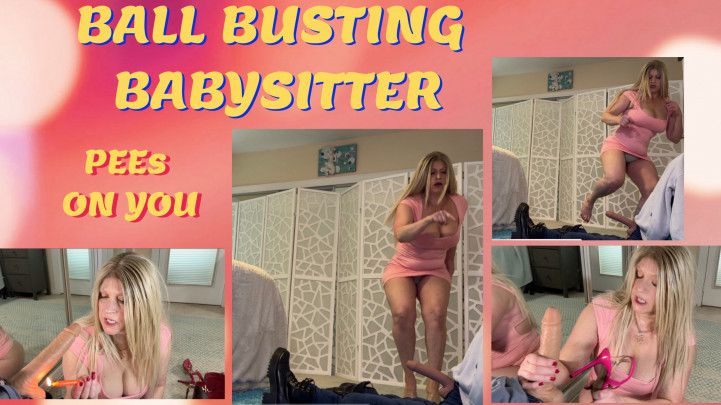 BALL BUSTING BABYSITTER PEEs on YOU - HD