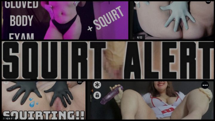 Squirting in Gloves COMPILATION