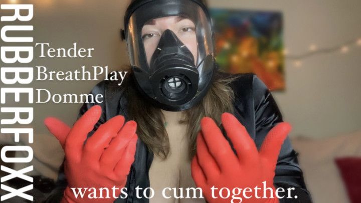 POV Gas Mask Breath Play + Mutual Masturbation JOI FEMDOM